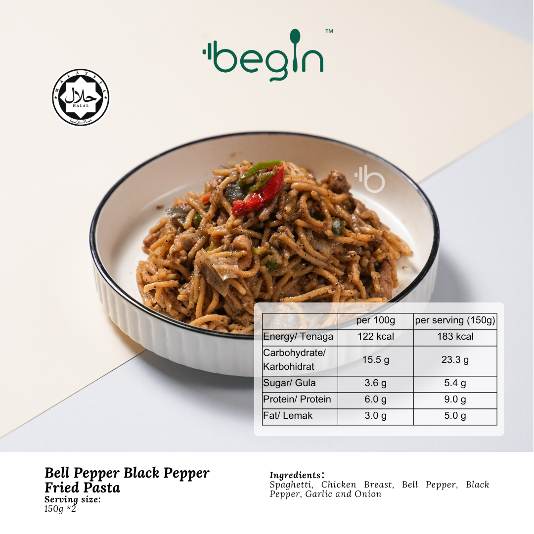 (F) Bell Pepper Black Pepper Fried Pasta