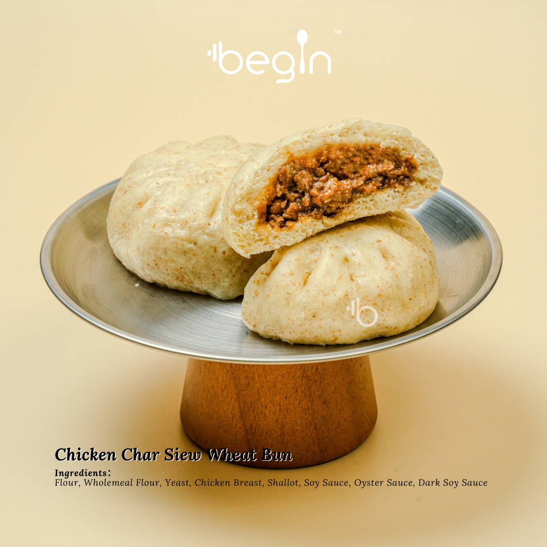 chicken char siew wheat bun (2 pcs)