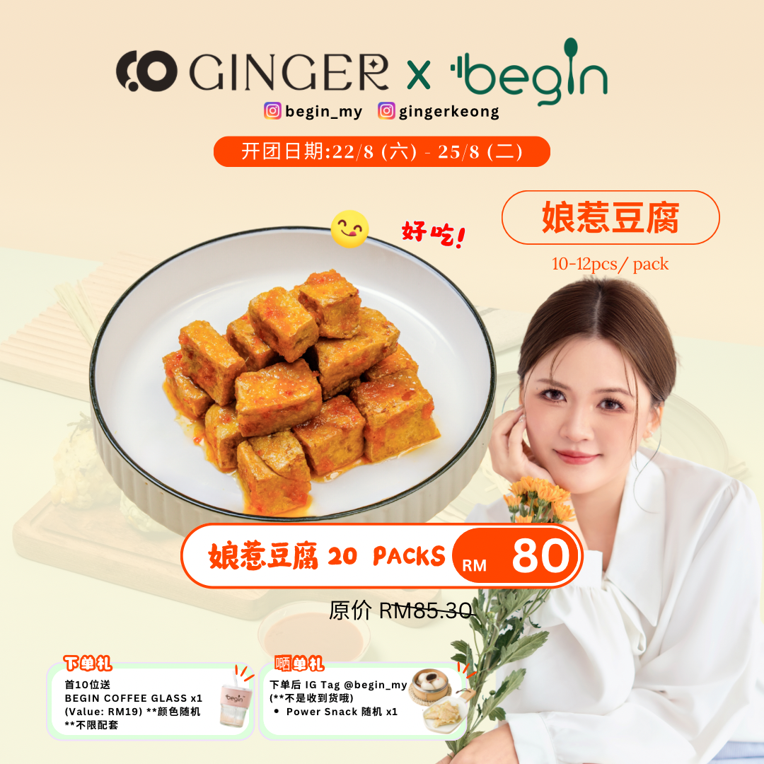 ginger x begin - nyonya tofu (20 packs)