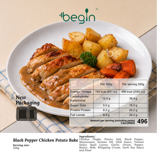 (W) Black Pepper Chicken Potato Bake