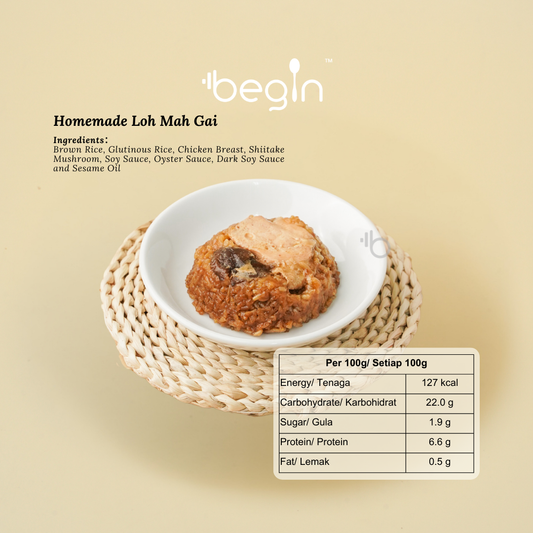 homemade loh mah gai (steamed glutinous with chicken) (2pcs)