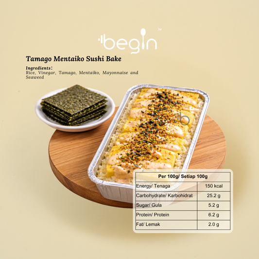 tamago mentaiko sushi bake